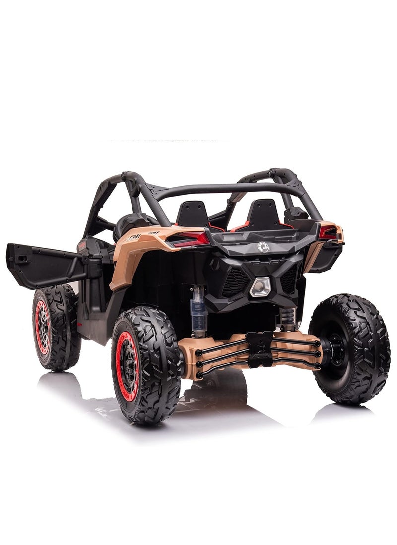 Lovely Baby LB 1000ELX Battery Operated Ride-On Jeep for Kids, 24V Electric Ride-On Car with Remote Control, Leather Seat, LED Lights,MP4