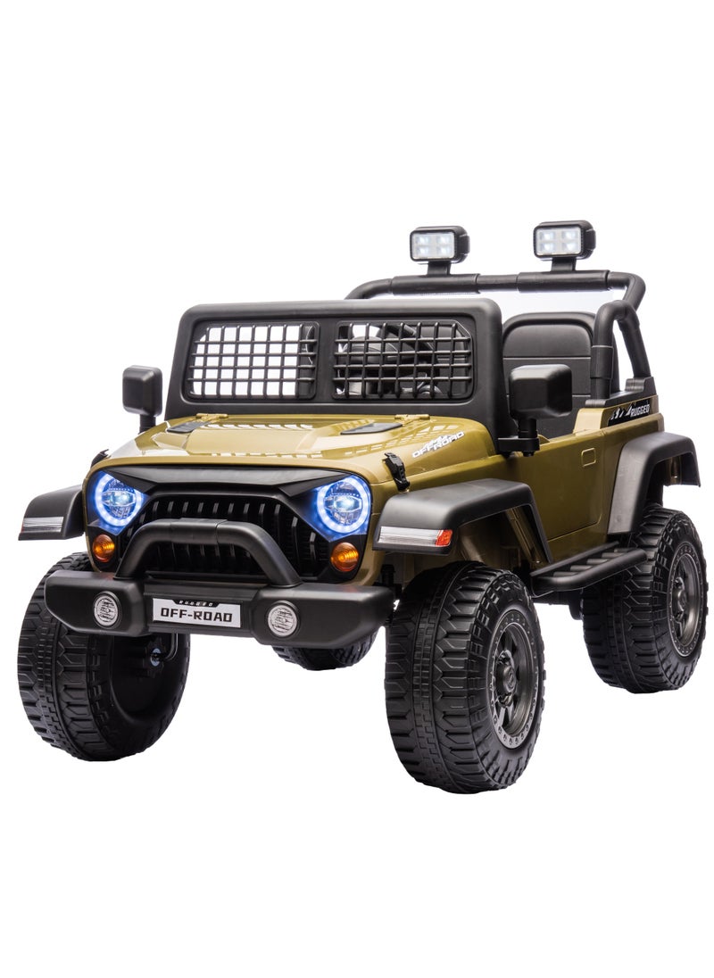 Lovely Baby 12V Ride-On Jeep for Kids LB 6116EL with Remote Control, Leather Seat, LED Lights, EVA Wheels Powered Jeep for Toddlers and Children Ages up to 6 years