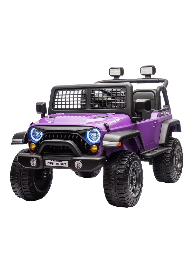 Lovely Baby 12V Ride-On Jeep for Kids LB 6116EL with Remote Control, Leather Seat, LED Lights, EVA Wheels Powered Jeep for Toddlers and Children Ages up to 6 years