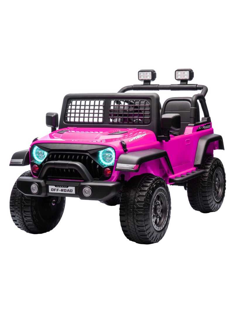 Lovely Baby 12V Ride-On Jeep for Kids LB 6116EL with Remote Control, Leather Seat, LED Lights, EVA Wheels Powered Jeep for Toddlers and Children Ages up to 6 years