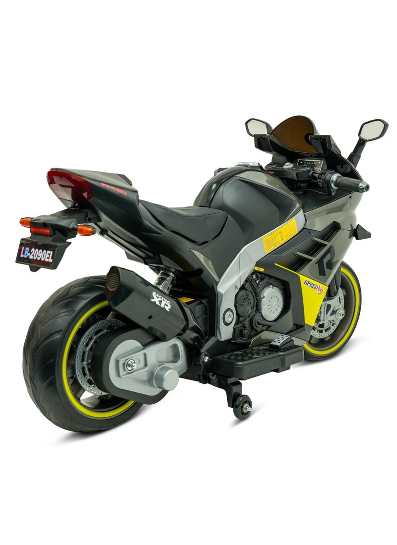 Lovely Baby Battery Operated Ride-On Motorcycle for Kids LB 2090EL, EVA Wheels, Leather Seat, Music & Lights, Hand Accelerator, MP3, Fun for Toddlers & Children