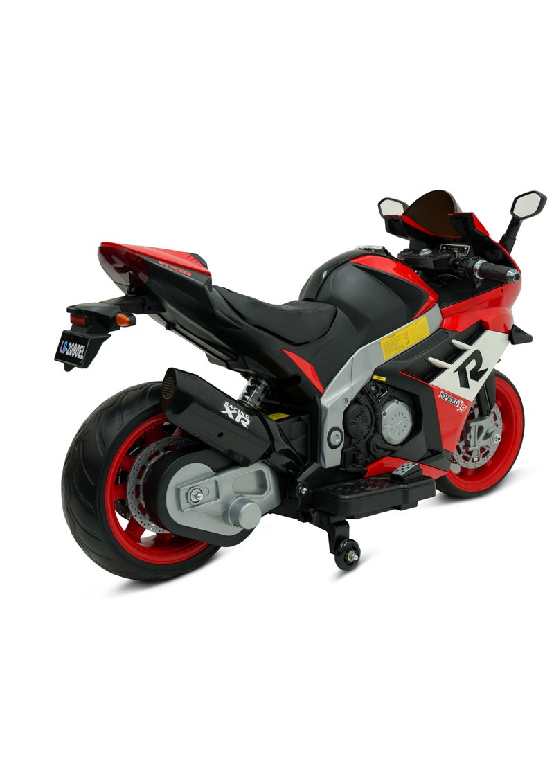 Lovely Baby Battery Operated Ride-On Motorcycle for Kids LB 2090EL, EVA Wheels, Leather Seat, Music & Lights, Hand Accelerator, MP3, Fun for Toddlers & Children