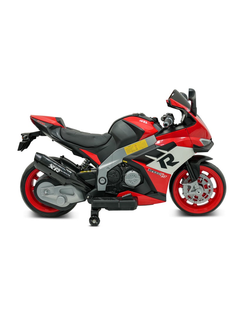 Lovely Baby Battery Operated Ride-On Motorcycle for Kids LB 2090EL, EVA Wheels, Leather Seat, Music & Lights, Hand Accelerator, MP3, Fun for Toddlers & Children