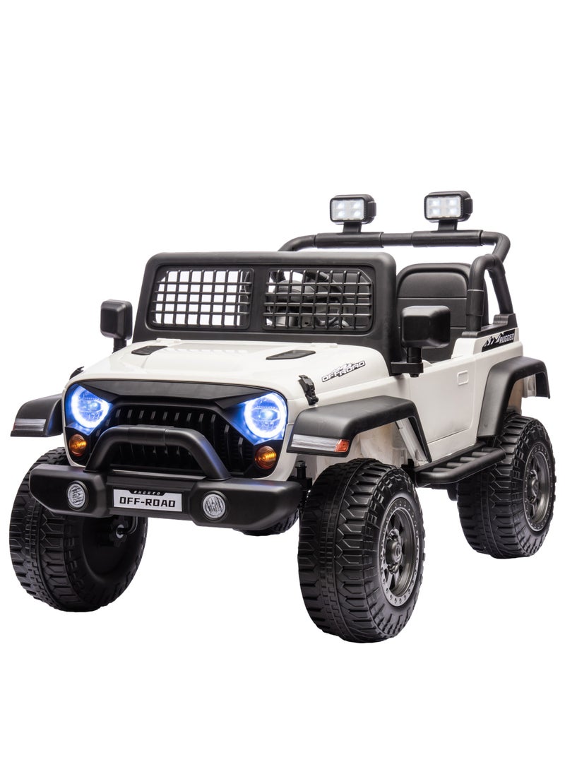 Lovely Baby 12V Ride-On Jeep for Kids LB 6116EL with Remote Control, Leather Seat, LED Lights, EVA Wheels Powered Jeep for Toddlers and Children Ages up to 6 years