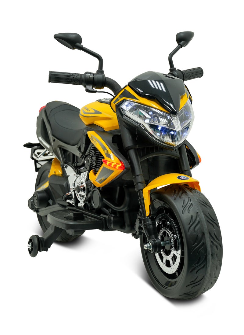 Lovely Baby Battery Operated Ride-On Motorcycle for Kids LB 9788EL, EVA Wheels, Leather Seat, Music & Lights, Hand Accelerator, MP3, Fun for Toddlers & Children