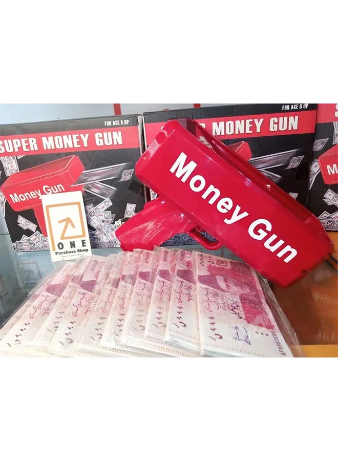 Super Money Gun With Fake Dollars