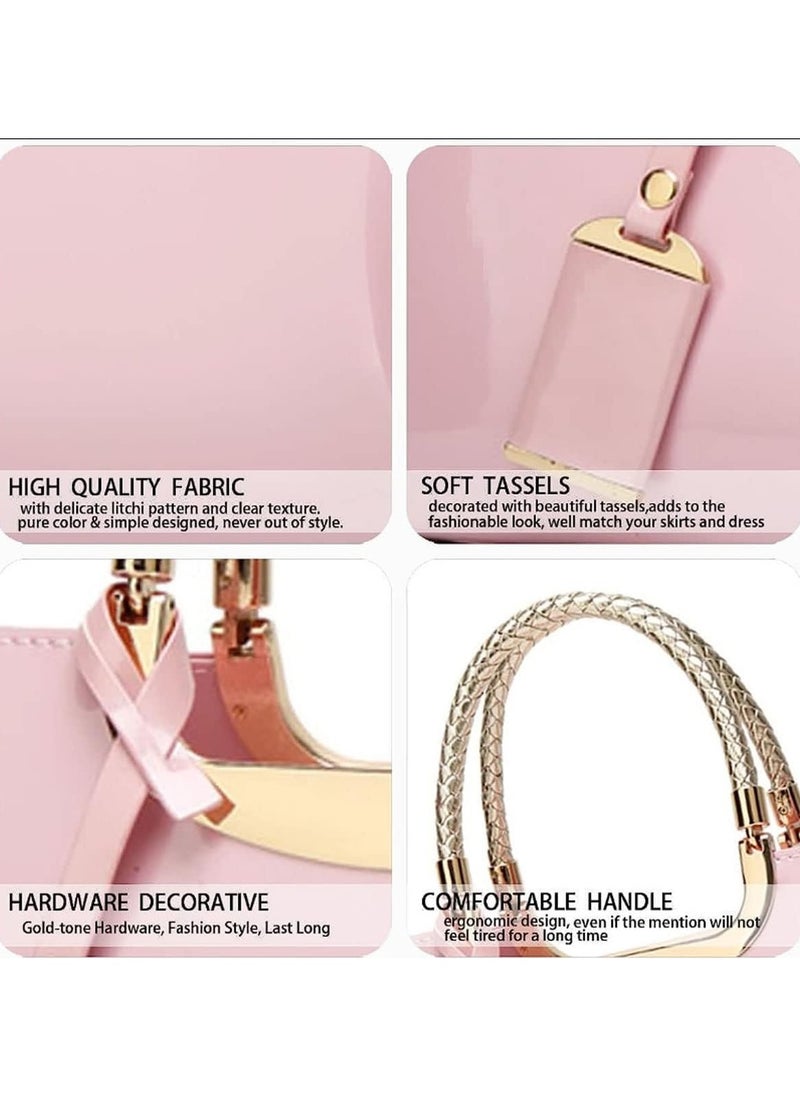 Top-handle Handbags Purse Tote for Women Patent PU Satchel Gloss Wedding Shoulder Crossbody Bag