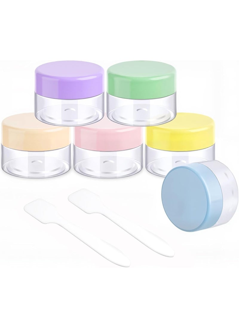 RONRONS Small Travel Jars 0.5oz Leak Proof Travel Size Cream Containers Jar with Lids for Cosmetic Sample Moisturizer Lotion Lip Balm 15ml 6 Pcs