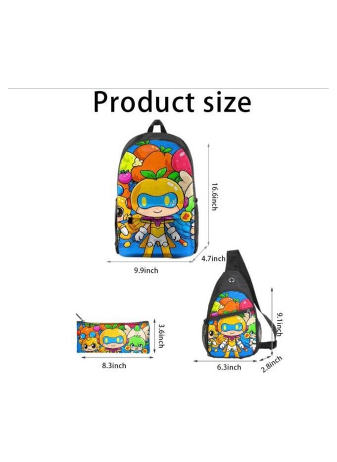 Universal cartoon new three-piece schoolbag - 845