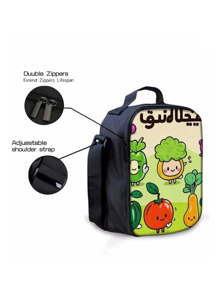 Cartoon three-piece schoolbag with zipper - 573