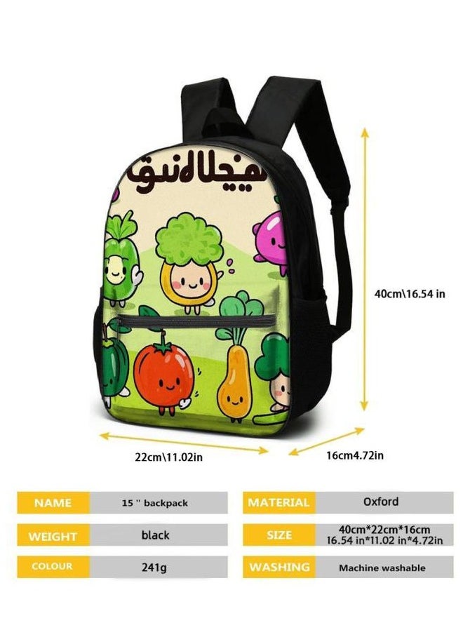 Cartoon three-piece schoolbag with zipper - 573