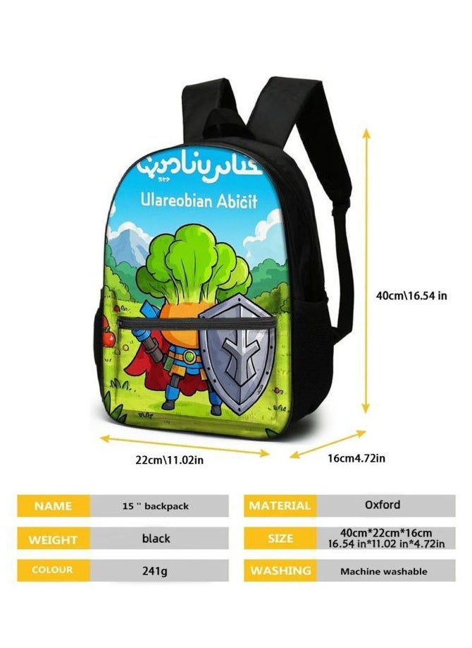Cartoon three-piece schoolbag with zipper - 575
