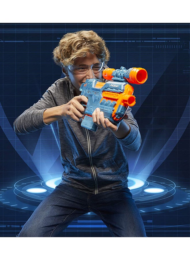 Elite 2.0 Phoenix Cs-6 Motorized Blaster, 12 Official Darts, 6-Dart Clip, Scope, Tactical Rails, Barrel And Stock Attachment Points