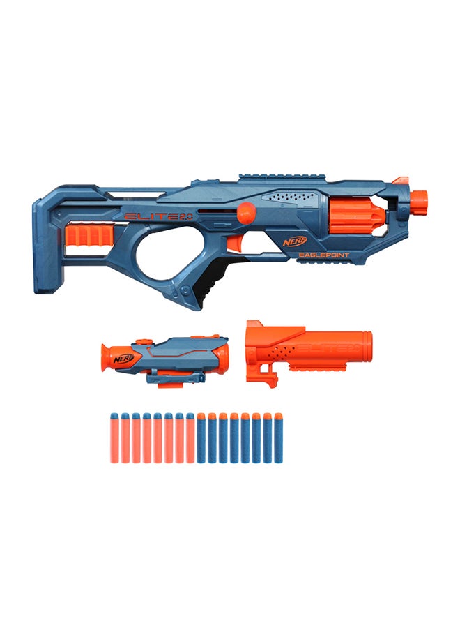 Nerf Elite 2.0 Eaglepoint RD-8 Blaster, 8-Dart Drum, Detachable Scope and Barrel, 16 Official Nerf Elite Darts, Bolt Action