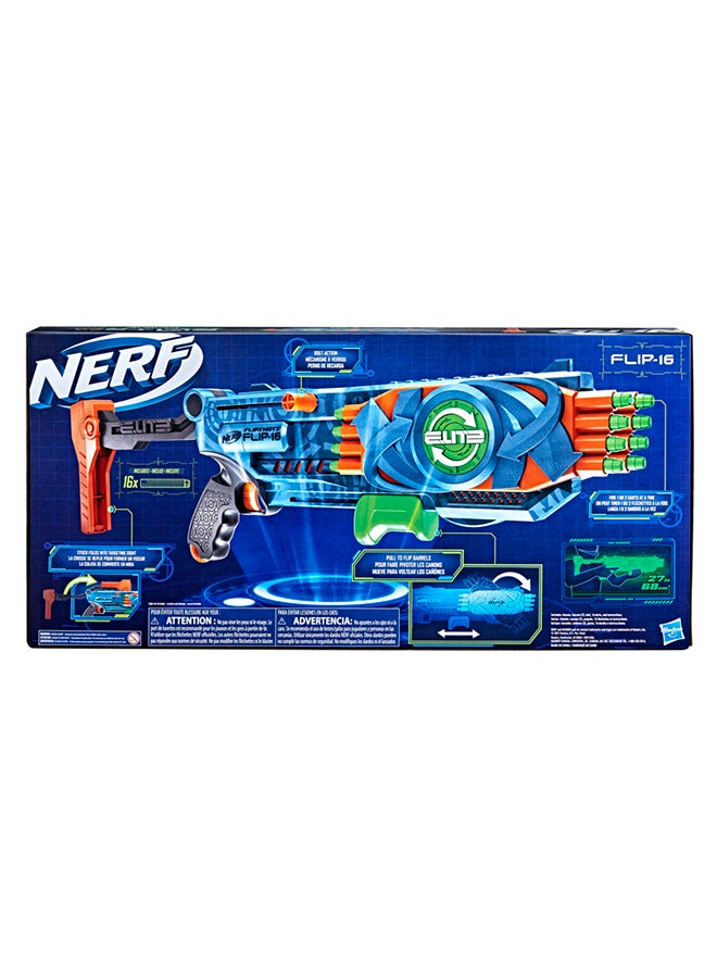 Nerf Elite 2.0 Flipshots Flip-16 Blaster with 16 Dart Barrels, 16 Nerf Elite Darts