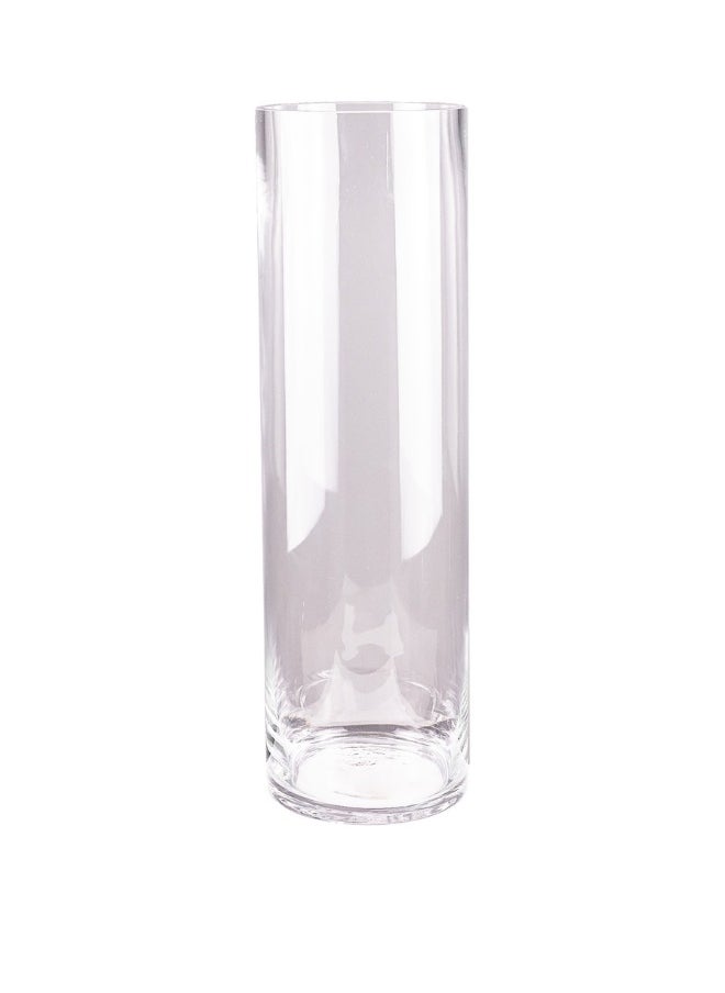 Gulf Flowers Transparent Glass Cylinder Vase – 15cm x 50cm Tall Clear Glass Vase for Long-Stem Flowers, Pampas, Events & Home Décor Arrangements