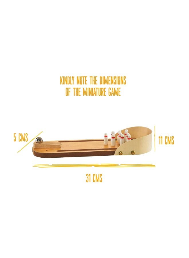 Wooden Mini Bowling Game