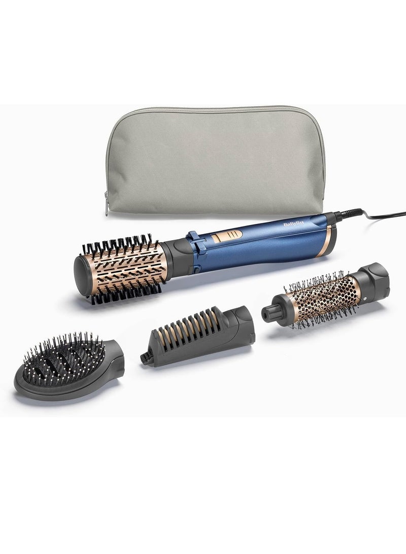 Hair Styler Pro 1000 38mm Thermal Brush With 2,2m Swivel Cord Rotating 50mm Soft Bristle Brush With 2 Heats Plus a Cool Design and Saloon Quality Black / Purple 0None