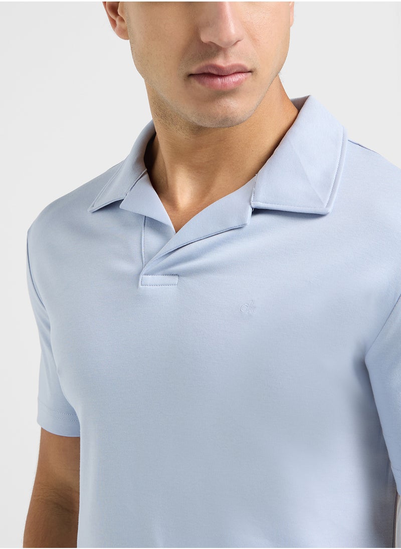 Cuban Collar Short Sleeve Polo