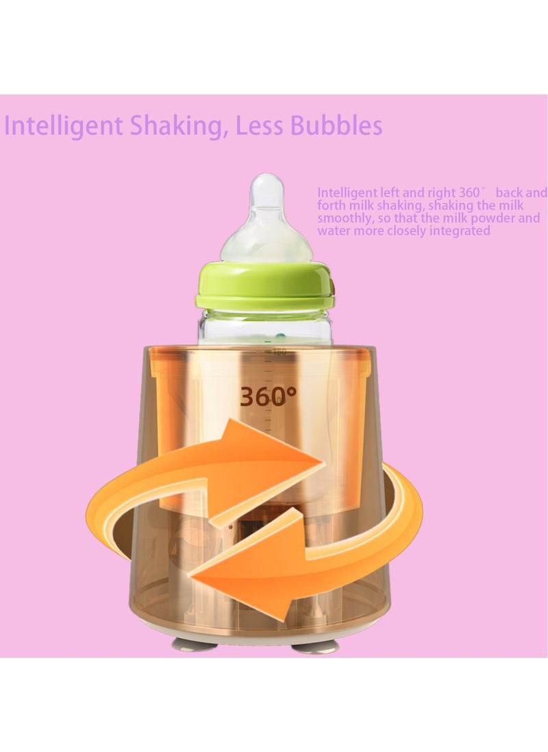 Milk Shaker, Automatic Baby Formula Mixer, USB Charger Bottle Shaker, 3-Gear Mixing, Less Bubbles & Lumps, Anti-Colic Baby Formula Blender, One-Button Operation, Flexible Silicone Slot
