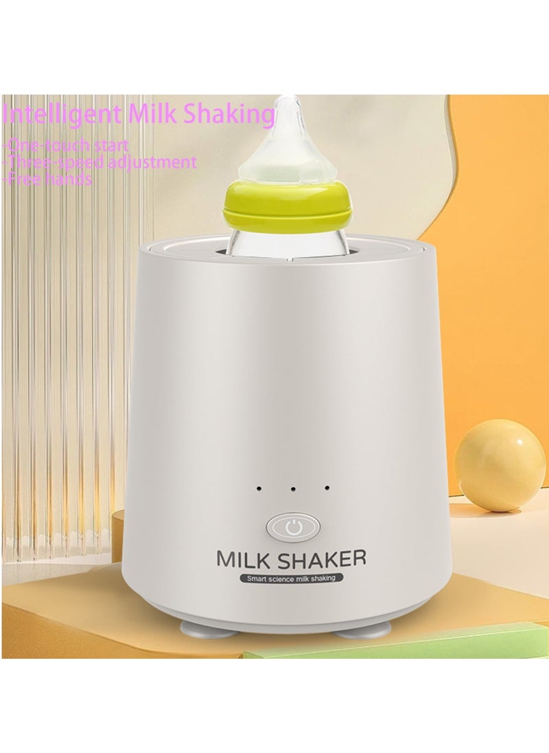 Milk Shaker, Automatic Baby Formula Mixer, USB Charger Bottle Shaker, 3-Gear Mixing, Less Bubbles & Lumps, Anti-Colic Baby Formula Blender, One-Button Operation, Flexible Silicone Slot