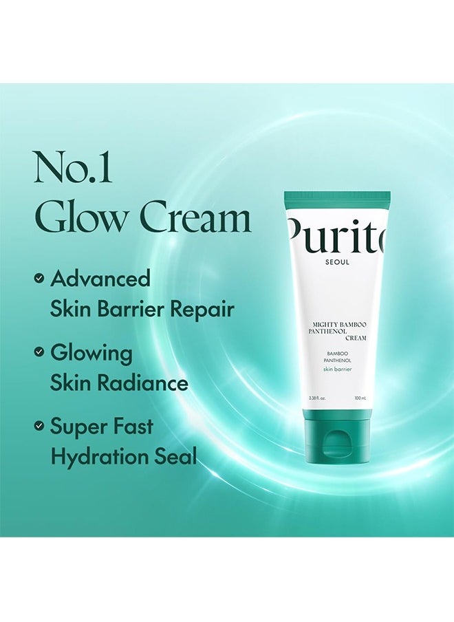 Mighty Bamboo Panthenol Cream, Glow Cream, Skin Barrier Repair, for All Skin Types, Daily Face Moisturizer, Glass skin, Vegan & Cruelty-Free,-100ml