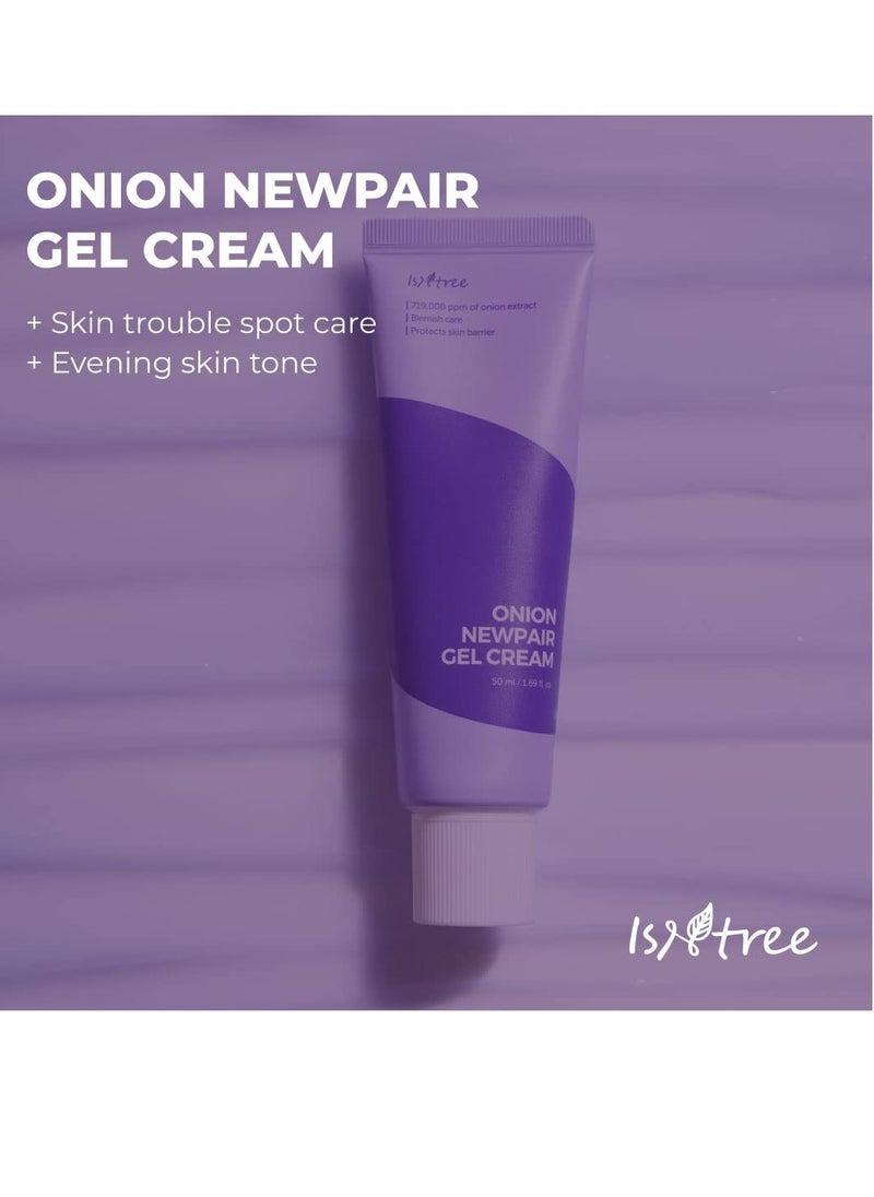 IsNtree Onion Newpair Gel Cream 50ml, 1.69 fl oz | Soothing Care | Blemish & Spot Treatment | Moisturizing | Hyperpigmentation Care | Korean Skincare