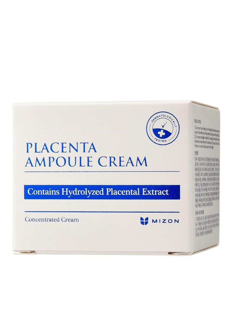 MIZON Placenta Ampoule Cream with Lavander Oil Niacinamide Adenosine Free of Parabens Korean Skincare (1.69 fl oz)