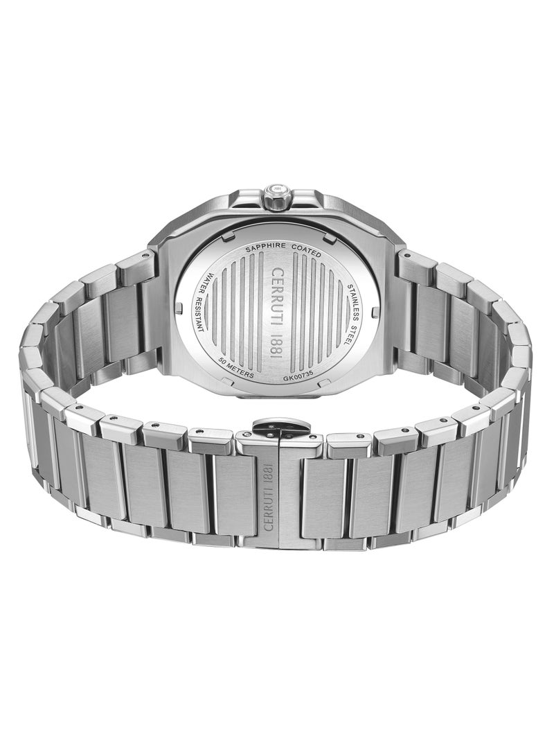 Men's Leadri Multifunction Watch - Squircle Case, Black Dial, White Line Indexes