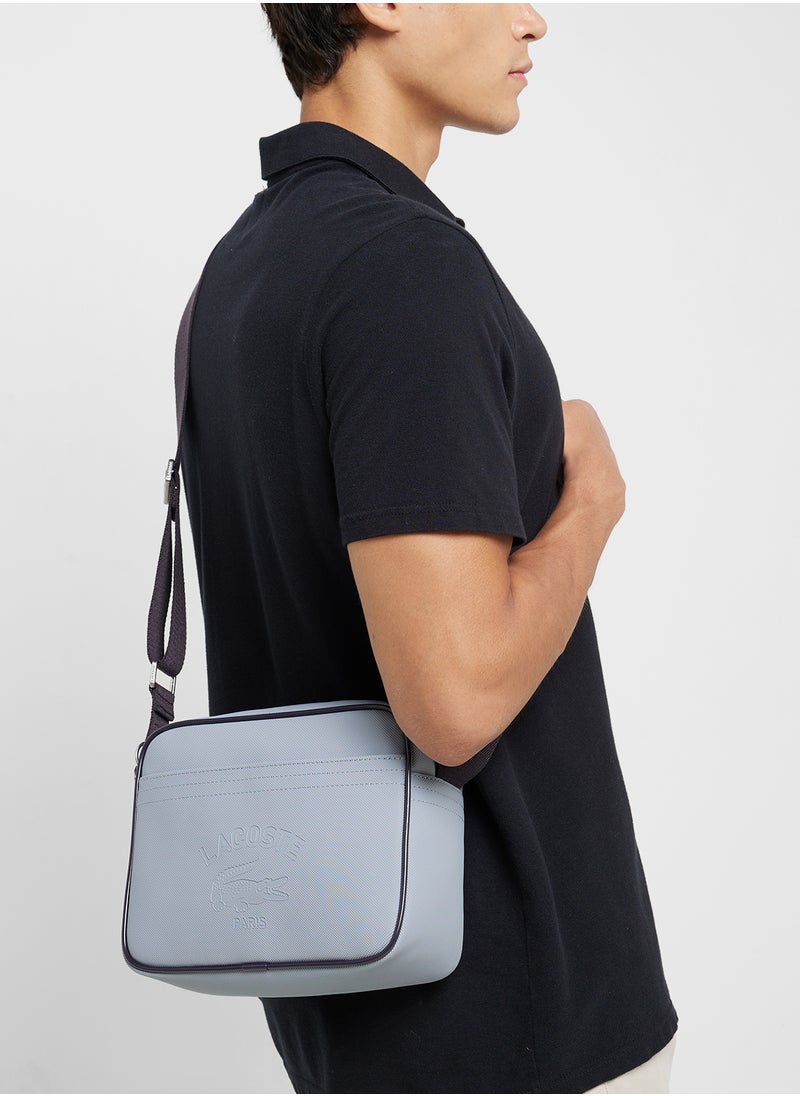 Logo Zip Over Crossbody