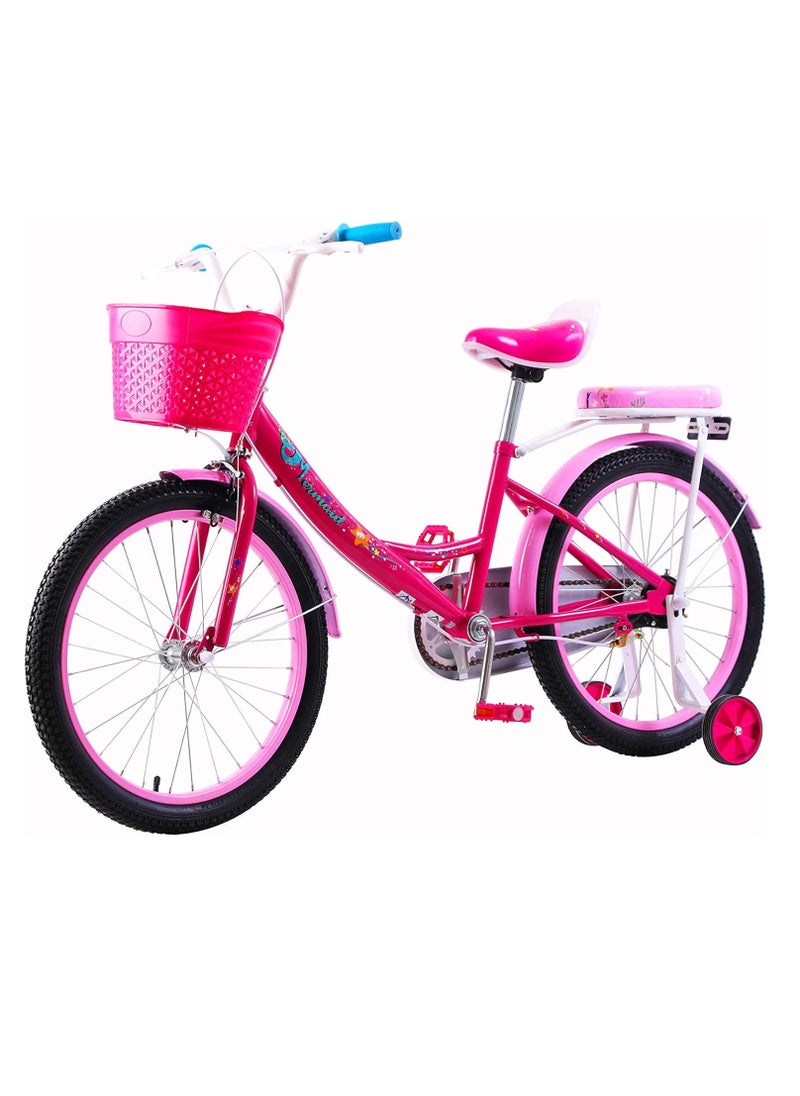 Elgo Mermaid Kids Road Bike 20 Inch w/ Training Wheels - Dark Pink