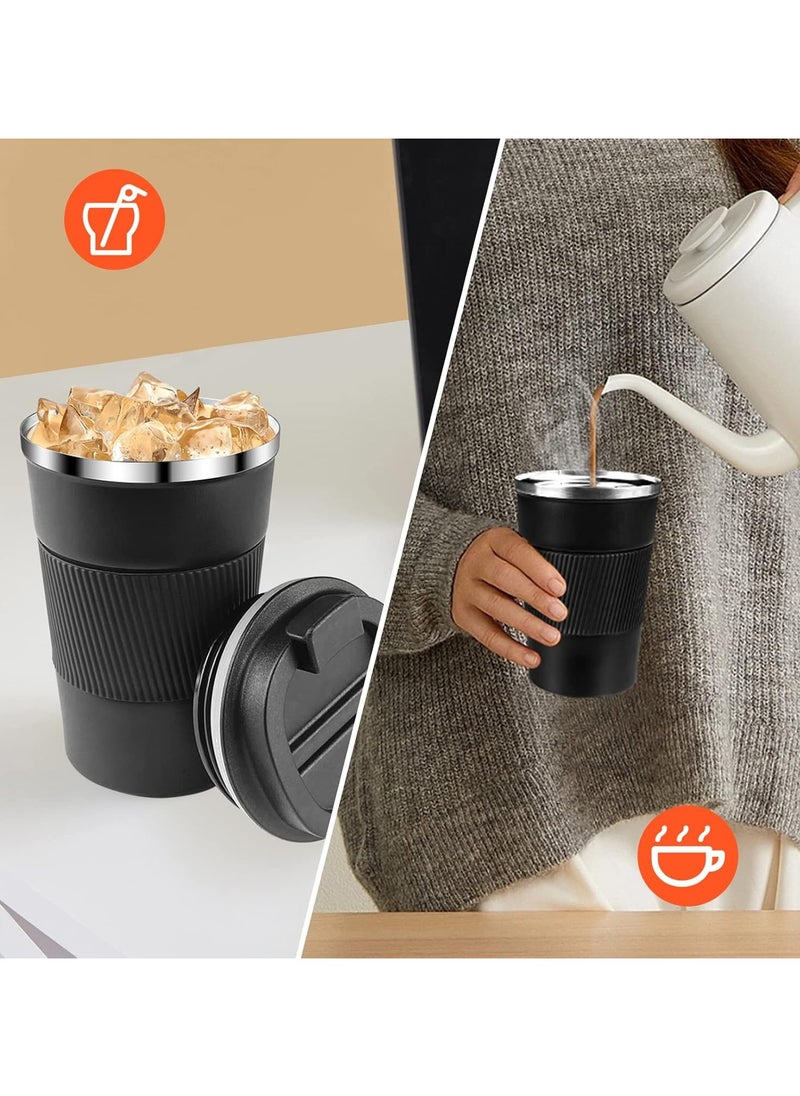 Coffee Travel Mug, Vacuum Coffee Tumbler with Leakproof Flip Insulated Coffee Mug, for Hot and Cold Water Coffee and Tea in Travel Car Office School Camping (350ml Mug)