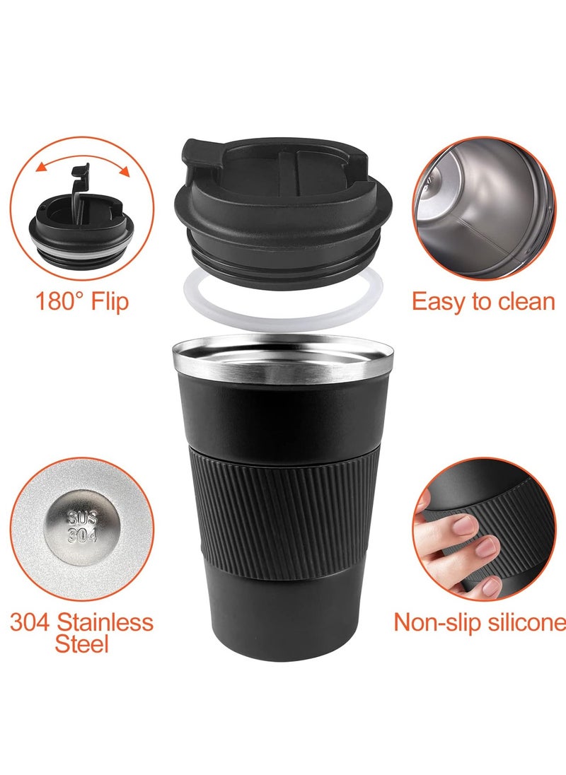 Coffee Travel Mug, Vacuum Coffee Tumbler with Leakproof Flip Insulated Coffee Mug, for Hot and Cold Water Coffee and Tea in Travel Car Office School Camping (350ml Mug)