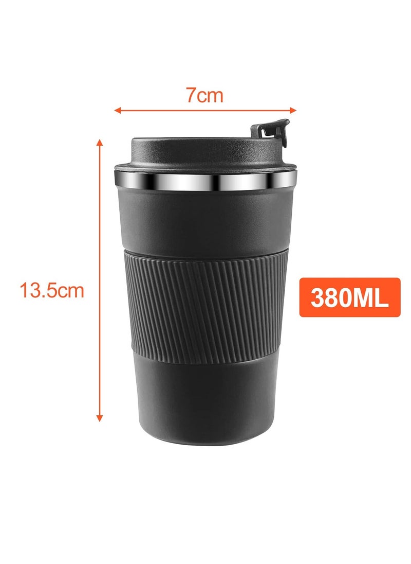 Coffee Travel Mug, Vacuum Coffee Tumbler with Leakproof Flip Insulated Coffee Mug, for Hot and Cold Water Coffee and Tea in Travel Car Office School Camping (350ml Mug)