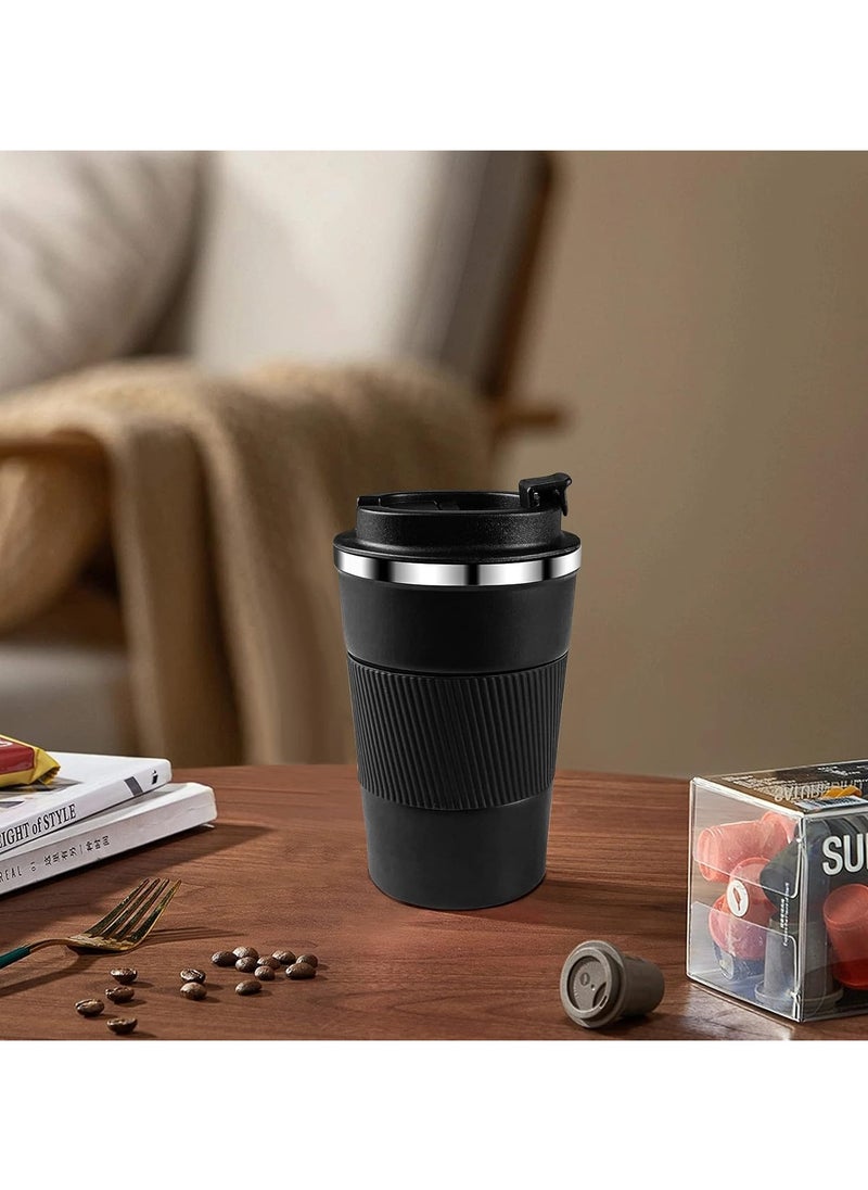 Coffee Travel Mug, Vacuum Coffee Tumbler with Leakproof Flip Insulated Coffee Mug, for Hot and Cold Water Coffee and Tea in Travel Car Office School Camping (350ml Mug)