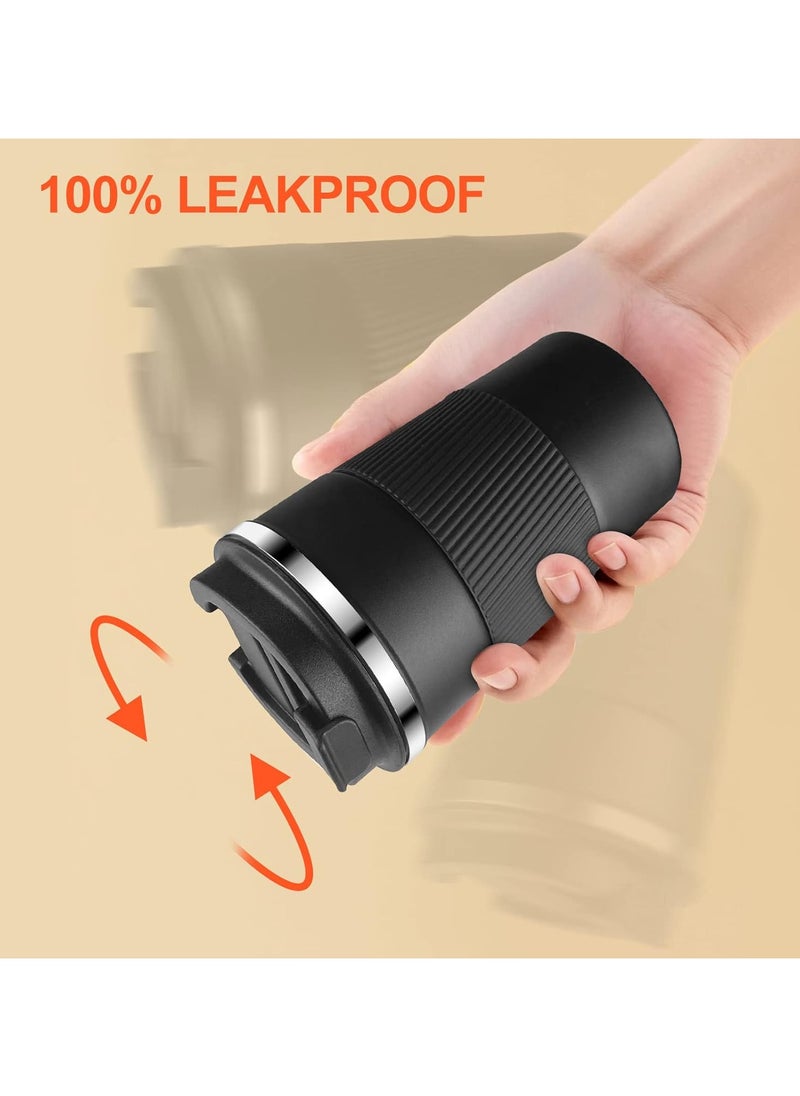 Coffee Travel Mug, Vacuum Coffee Tumbler with Leakproof Flip Insulated Coffee Mug, for Hot and Cold Water Coffee and Tea in Travel Car Office School Camping (350ml Mug)