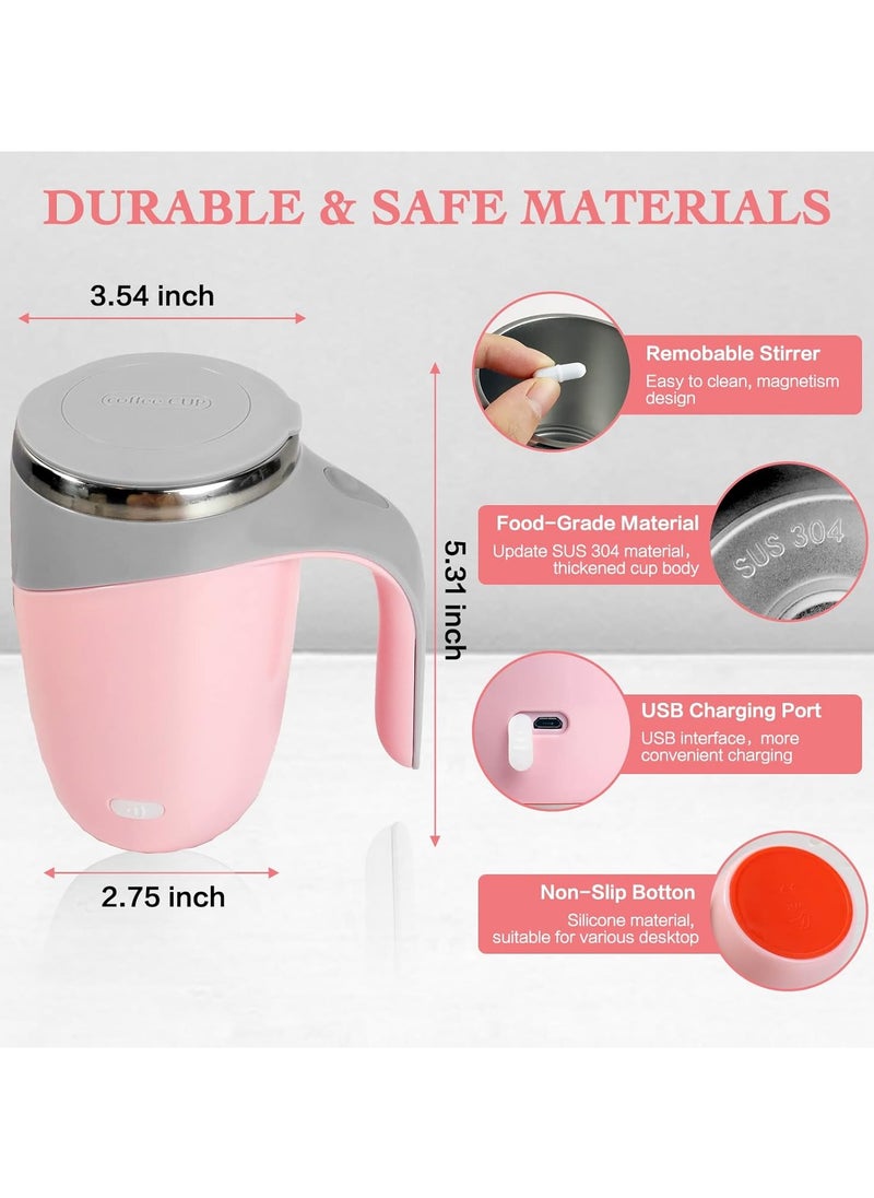 Self Stirring Mug Rechargeable automatic magnetic Self stirring coffee mugs Rotating Home Office Travel Mixing Cup To Stir Coffee Chocolate Milk Protein Etc Great For Office School Gym