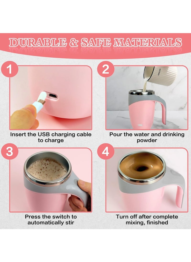 Self Stirring Mug Rechargeable automatic magnetic Self stirring coffee mugs Rotating Home Office Travel Mixing Cup To Stir Coffee Chocolate Milk Protein Etc Great For Office School Gym
