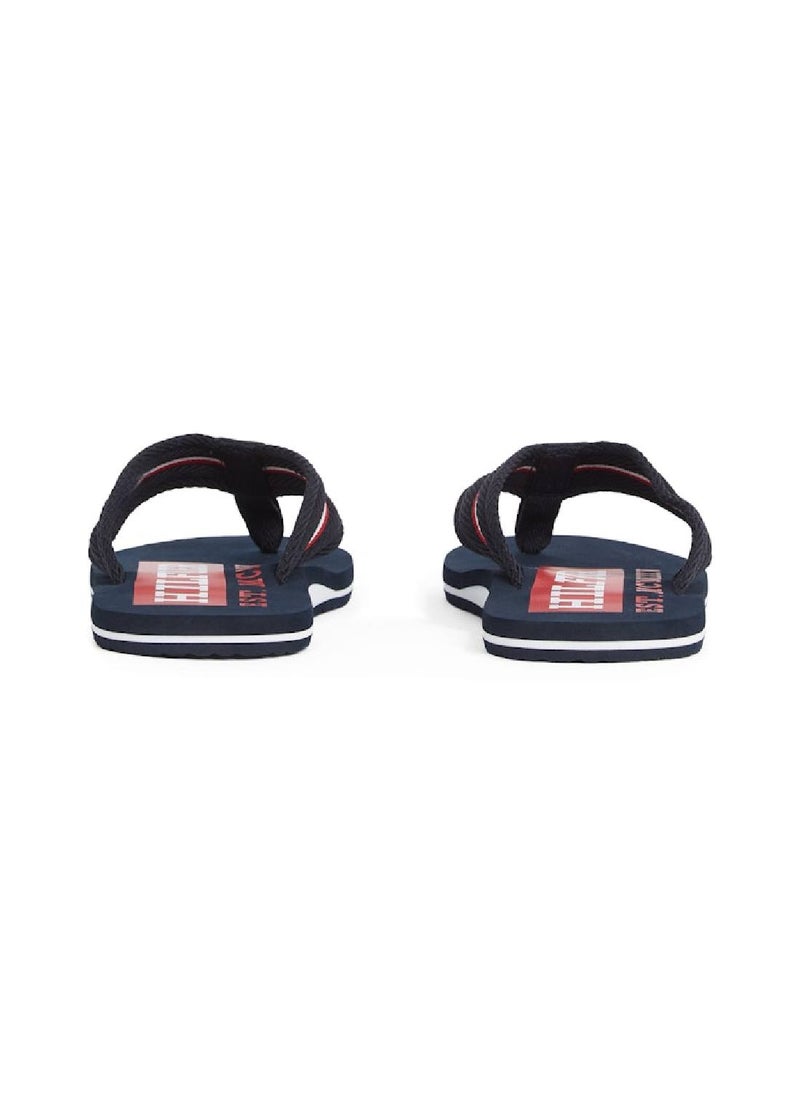 Men's Signature Tape Webbing Flip-Flops - Polyester, Blue