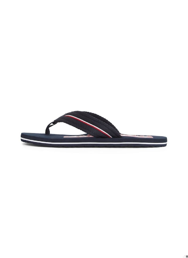 Men's Signature Tape Webbing Flip-Flops - Polyester, Blue