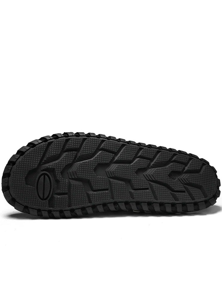 Men's Retro-Inspired Slip-On Sandals - Comfortable, Non-Slip Rubber Sole For Outdoor & Casual Wear