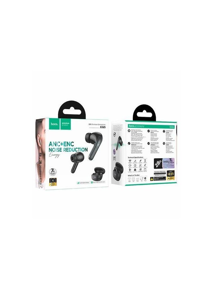 HOCO EQ5 TWS ANC+ENC Noise Reduction Wireless Earbuds Bluetooth 5.3 HiFi Stereo Headset