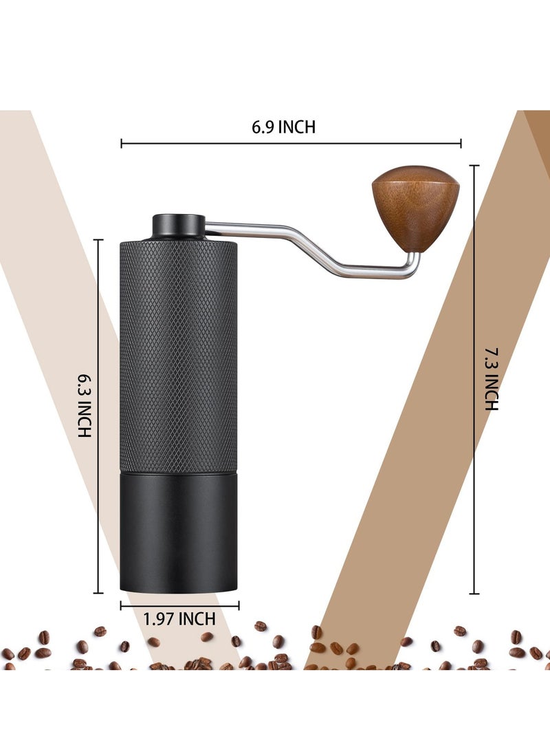 Manual Coffee Grinder,Hand Coffee Grinder with 7 Stainless Steel Conical Burr for Drip Coffee, Capacity 25g ,French Press,Pour Over,Turkish Brew,especially for Espresso Commercial Coffee Maker