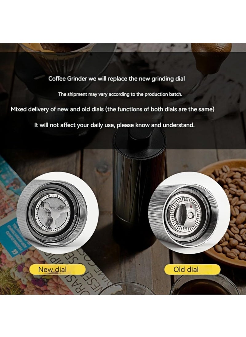 Manual Coffee Grinder,Hand Coffee Grinder with 7 Stainless Steel Conical Burr for Drip Coffee, Capacity 25g ,French Press,Pour Over,Turkish Brew,especially for Espresso Commercial Coffee Maker