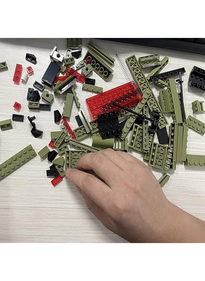 4802 3-in-1 Simulation Blaster Gun Building Blocks Model Toy Gun Educational Toy, Military enthusiast Construction Toy Set, Holiday birthday Gift for  Boys,202 PCS