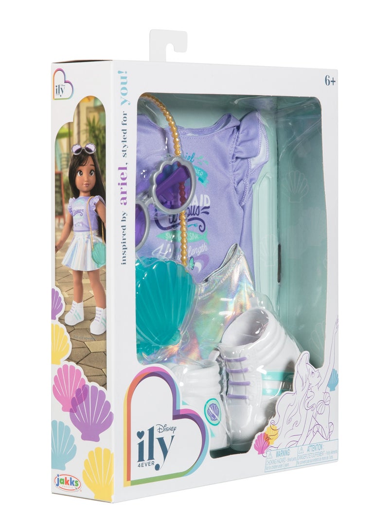 Disney ILY 4Ever  Inspired by Ariel Fashion Pack | Disney Princess | Pretend Play | Fashion Dress for 18-Inches Doll | Dress Up | Gift for Kids and Teens | Doll not Included