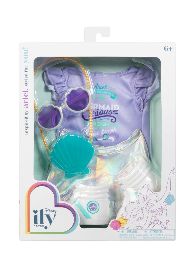 Disney ILY 4Ever  Inspired by Ariel Fashion Pack | Disney Princess | Pretend Play | Fashion Dress for 18-Inches Doll | Dress Up | Gift for Kids and Teens | Doll not Included