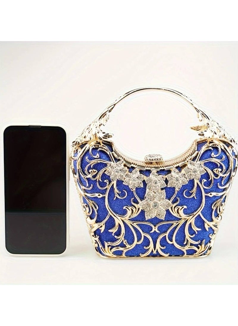 Women's Rhinestone Clutch Diamond Evening Bag Glitter Crystal Handbag Elegant Sequin Shoulder Bag Shiny Crossbody Bag Small Bag for Cocktail Party Birthday Evening Party