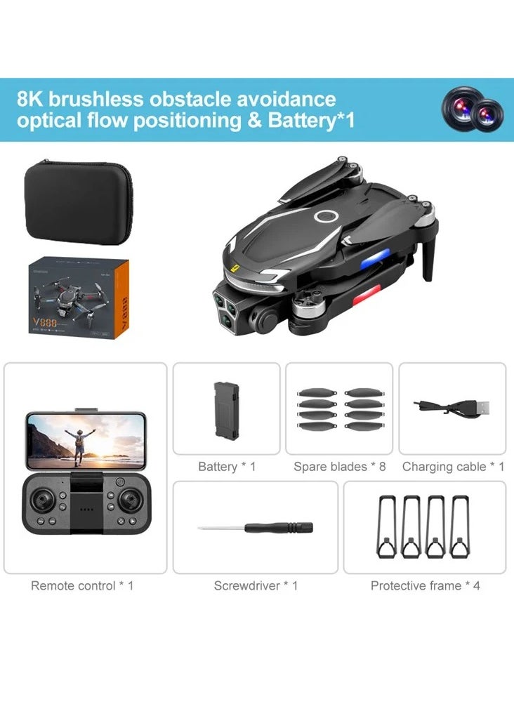 V888 8K Triple Camera Drone with Long Flight Time, Brushless Motor, Optical Flow, One-Key Return, App Control, and Intelligent Stabilization for Breathtaking Aerial Shots