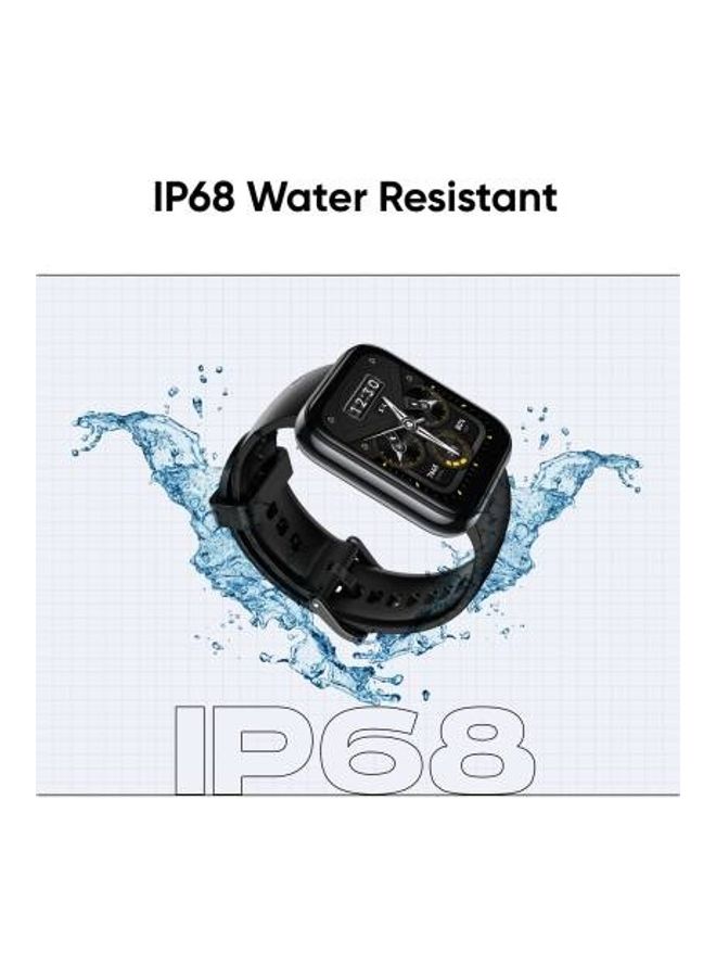 Waterproof Big Display Long Battery Life Pro Sports GPS Full Touch Screen Stylish Unisex Smartwach Black